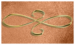 DNSEMP-C-601-GD-SH-CP Gold Scroll Shimmer Copper